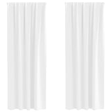 Blackout Curtains with Rings 2 pcs Bright White 260 x 140 cm 4107497