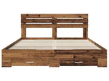 Bed Frame with Drawer with Headboard Manual Engineered Wood 3411649