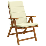 High Back Chair Cushion GEMERT 4 pcs 100% Polyester Cream 946087