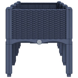 Garden Planter with Legs Blue Grey 120x40x42 cm PP 367896