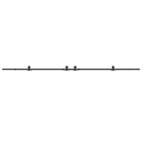 Sliding Door Hardware Kit 400 cm Steel Black 3295786
