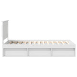 Bed Frame with Headboard White 75 x 190 cm Solid Pine Wood 3410144