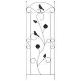 Garden Fence 3 pcs Black 110 x 40 cm Steel 42021362