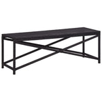 ZNTS Garden Bench 120 cm Poly Rattan Black 46210