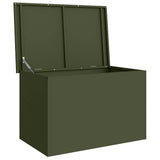 Outdoor Storage Box Olive Green 80 x 50.5 x 50 cm Steel 874570