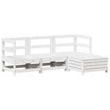 4 Piece Garden Sofa Set White Solid Wood Pine 3250785