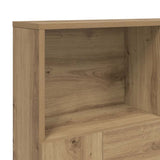 Headboard Cabinet Artisian Oak 120x19x103.5 cm Engineered Wood 856867