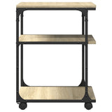 Printer Stand 3-Tier Sonoma Oak 43x48x64 cm Engineered Wood 842277