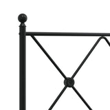 Metal Bed Frame without Mattress with Footboard Black 100x190cm 376514