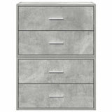 Cabinets with 2 Drawers 2 pcs Concrete Grey 60x31x40 cm Engineered Wood 858828