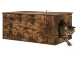 Cat House Smoked Oak 85 x 55 x 50 cm Engineered Wood 8000730