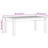 Coffee Table Light Acacia 90 x 50 x 36 cm Solid Acacia Wood 42026784