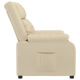 Recliner Chair Cream Fabric 348117