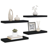 Floating Wall Shelves 4 pcs Black 60x23.5x3.8 cm MDF 323834
