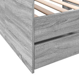 Daybed with Drawers without Mattress Grey Sonoma 90x190 cm Single 3280858