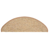 Stair Mats 15 pcs 65x21x4 cm Light Brown Half Round Large 326904