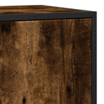 ZNTS Sideboard Smoked Oak 35.5x35x76 cm Engineered Wood and Metal 848941