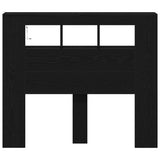 LED Headboard Black Oak 120 x 18.5 x 103.5 cm Engineered Wood 863114