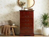 Chest of Drawers Brown 45 x 35 x 100.5 cm Solid Mahogany Wood 42009934