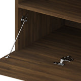 TV Cabinet with LED Lights Brown Oak 75x35x40 cm 815127