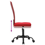 Office Chair Height Adjustable Wine Red Mesh Fabric 353012