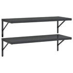 Wall Shelves 2 pcs 100x40 cm Black Stainless Steel 3214511