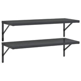 Wall Shelves 2 pcs 100x40 cm Black Stainless Steel 3214511