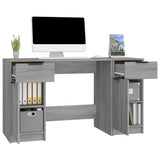 Desk with Side Cabinet Grey Sonoma Engineered Wood 3115914