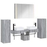 Bathroom Furniture Set 6 pcs Grey Sonoma 3407140