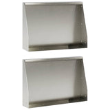 Retaining Wall 2 pcs 60 x 12 x 40 cm Stainless Steel Silver 8015273