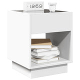Bedside Table with Infinity LED White 40x40x50 cm 3284077