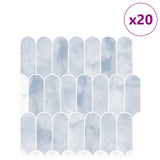 Feather Tile 20 pcs Light Blue 30 x 30 cm Polyurethane and PET 42046205