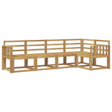 Outdoor Sofa Set 5 pcs White Solid Acacia Wood 3387623