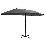 Garden Parasol Anthracite Polyester, Aluminium Extra Large 44869