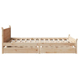 Bed Frame without Mattress 140x190 cm Solid Wood Pine 3309782