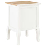 ZNTS Bedside Cabinet 2 pcs White 35x30x49 cm MDF 280037