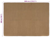 Area Rugs Light Brown 300 x 300 cm Jute 42010789