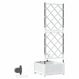 Garden Planter White 40 x 40 x 126 cm Plastic 42002916