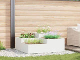 Garden Planter White 100 x 100 x 48 cm Steel 865849