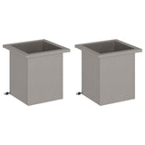 Garden Planter with LED 2 pcs Rusty 30 x 30 x 30 cm 8008069