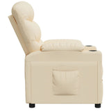 Recliner Chair Cream Fabric 348079