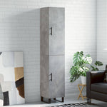 Highboard Concrete Grey 34.5x34x180 cm Engineered Wood 3198813