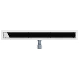 Shower Drain Glass Cover with 360&deg Siphon Black 80 cm 42015976