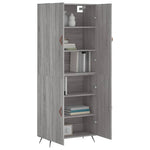 Highboard Grey Sonoma 69.5x34x180 cm Engineered Wood 3195657