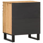 ZNTS Bedside Cabinet 50x34x60 cm Solid Wood Rough Mango 377476