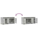 TV Cabinet with LED Concrete Grey 100x34x50 cm Engineered Wood 852211