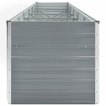 Garden Raised Bed Galvanised Steel 480x80x77 cm Grey 47068