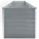 Garden Raised Bed Galvanised Steel 480x80x77 cm Grey 47068
