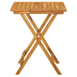 Folding Garden Table 60x60x75 cm Solid Acacia Wood 313595