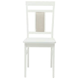 Dining Chair 2 pcs White Solid Rubber Wood 42020507